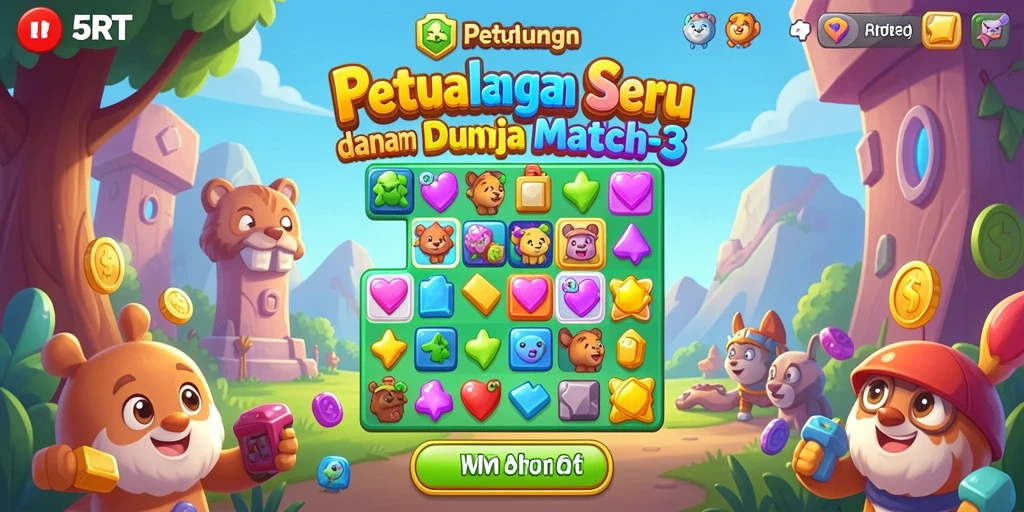 Gameplay seru dan menantang dalam Match-3.