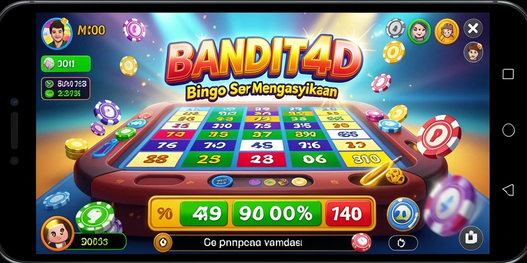 Tampilan gameplay seru pada aplikasi Bingo BANDIT4D.