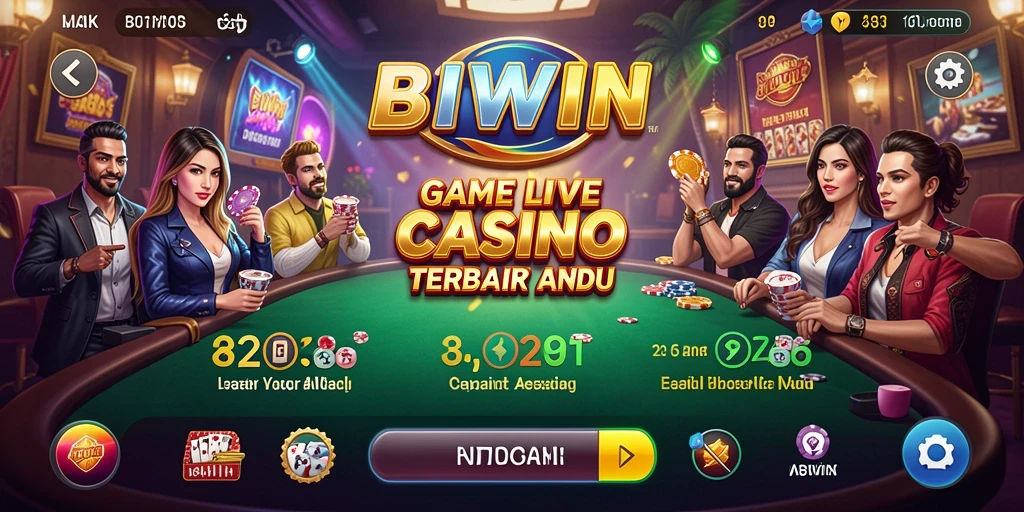 Tampilan gameplay Live Casino yang menarik di BIWIN saat permainan berlangsung.