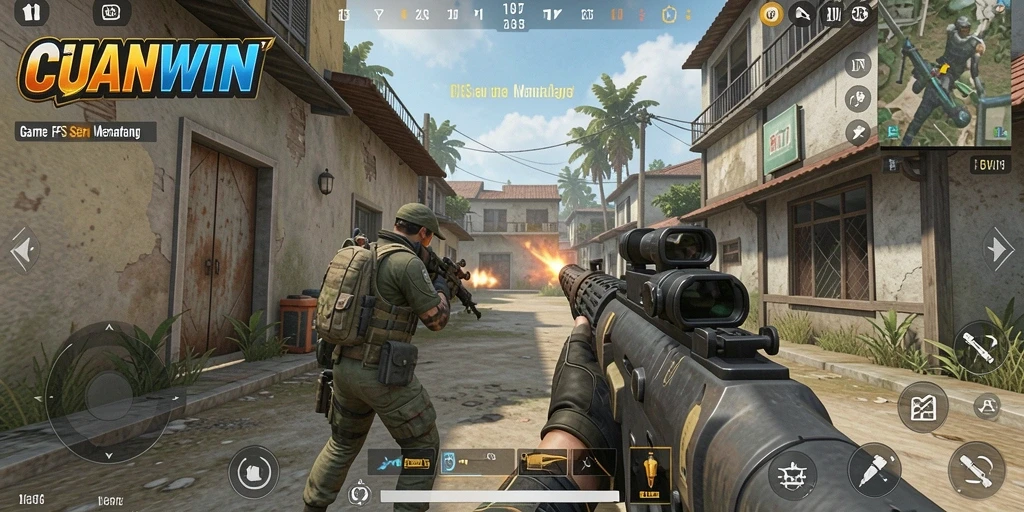 Tampilan gameplay CUANWIN yang menegangkan dan penuh aksi!
