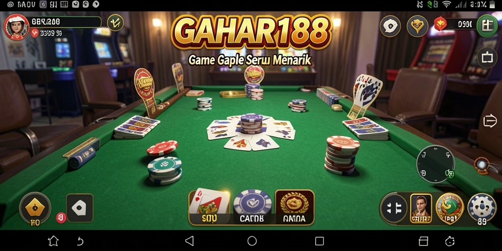 Tampilan gameplay Gaple yang seru dari GAHAR188.