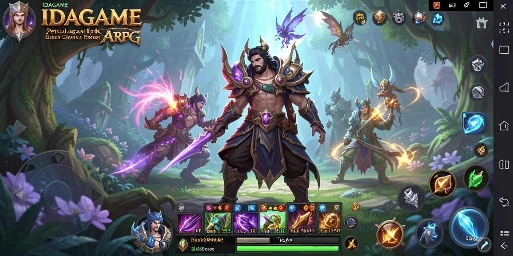 Tampilan seru dari gameplay ARPG IDAGAME yang memukau.