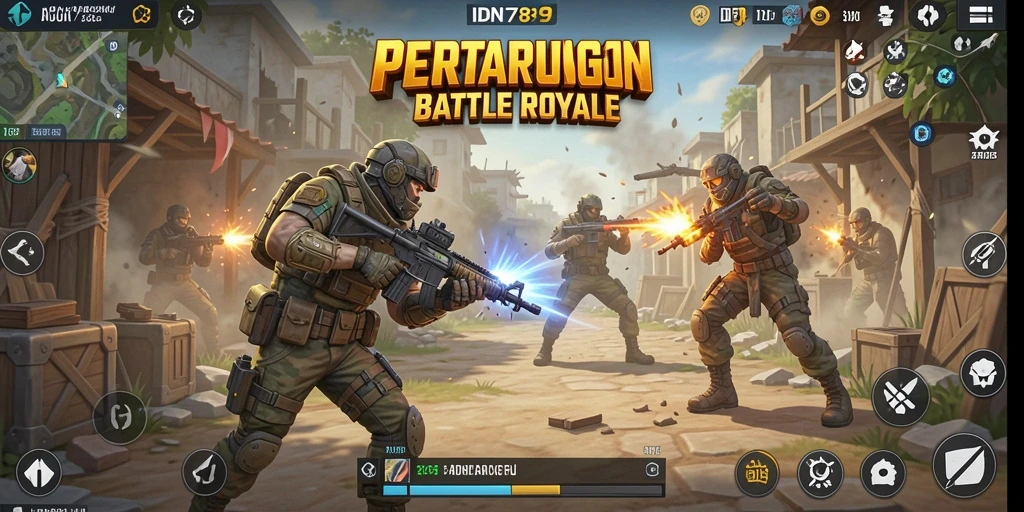 Gameplay IDN789 yang menegangkan di arena pertarungan Battle Royale.