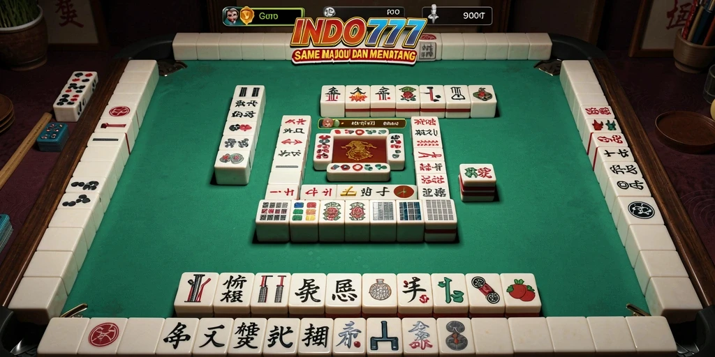 Tampilan gameplay Mahjong dari INDO777 yang menenangkan.