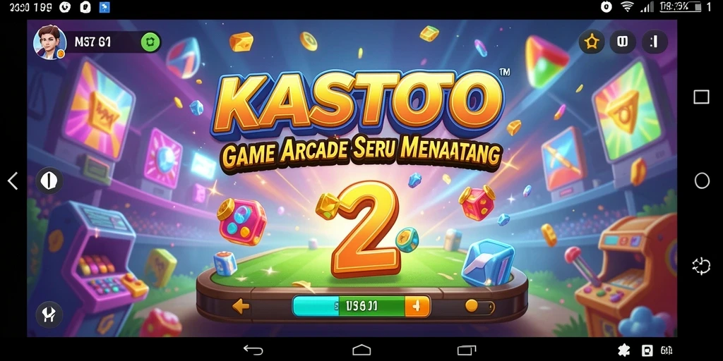 Screenshot utama KASTOTO menunjukkan aksi gameplay yang dinamis dan menantang.