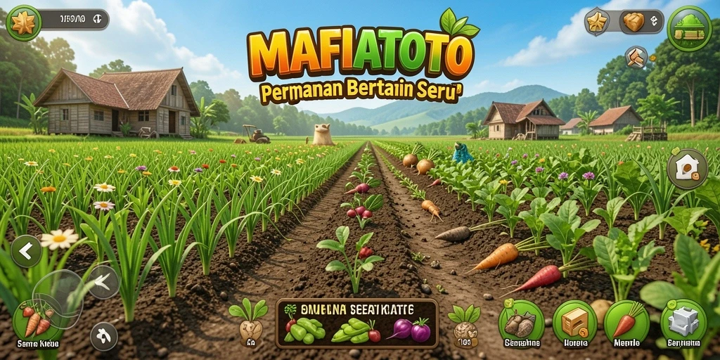 Tampilan gameplay <strong>MAFIATOTO</strong> yang menakjubkan dan interaksi pertanian.