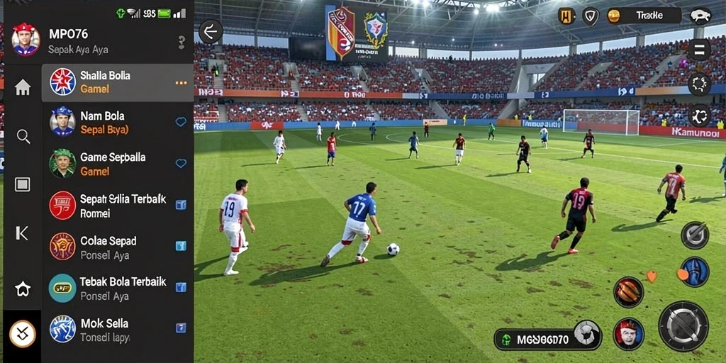 Gameplay mendebarkan dari MPO76 saat bertanding di lapangan.