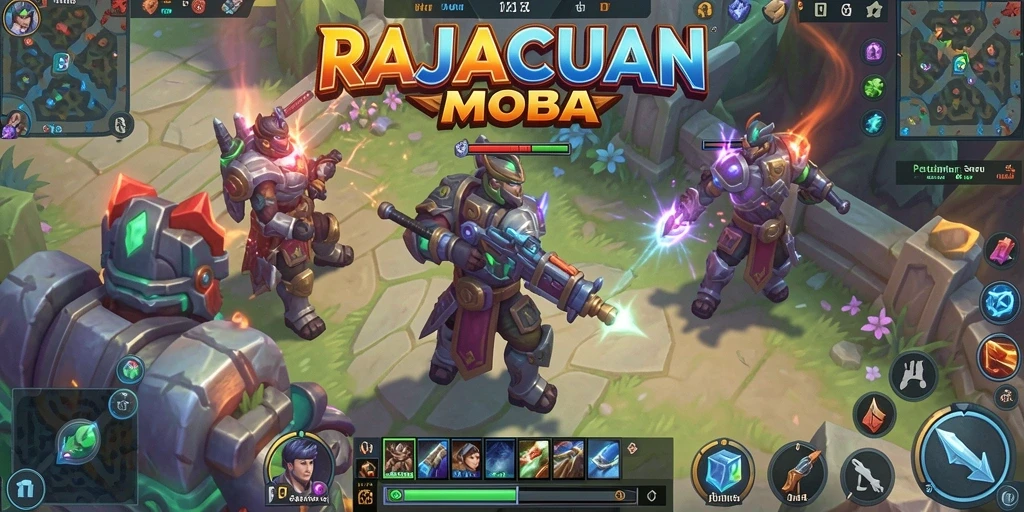 Tampilan gameplay seru dalam <strong>RAJACUAN</strong> saat pertarungan epik berlangsung.