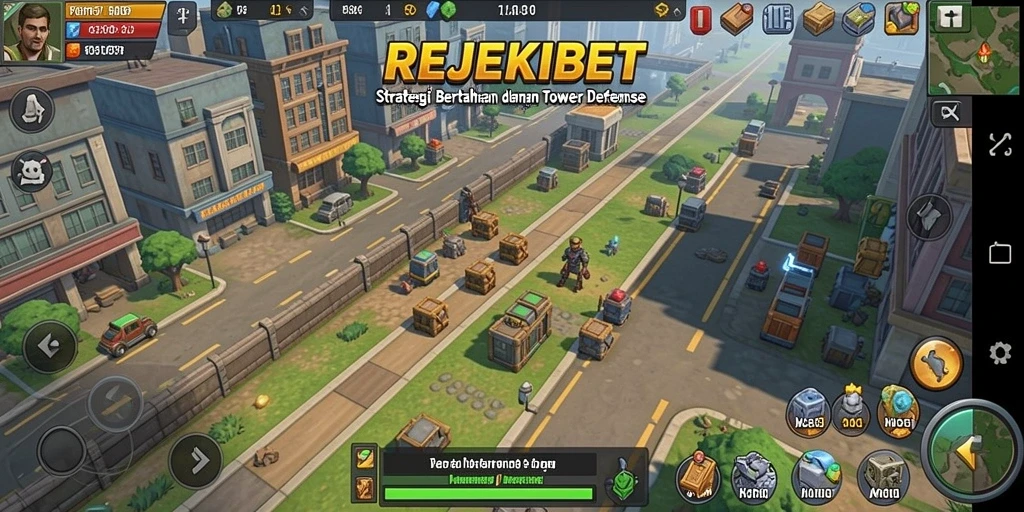 Tampilan gameplay <strong>REJEKIBET</strong> dalam genre Tower Defense yang menghadirkan strategi seru.