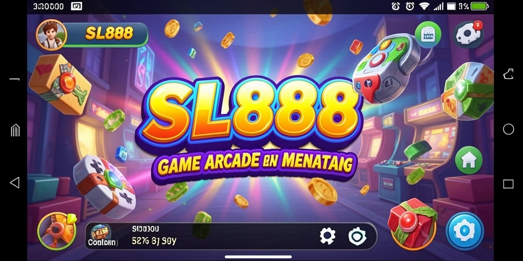 Tangkapan layar gameplay SL888 dengan aksi seru dan visual menarik.