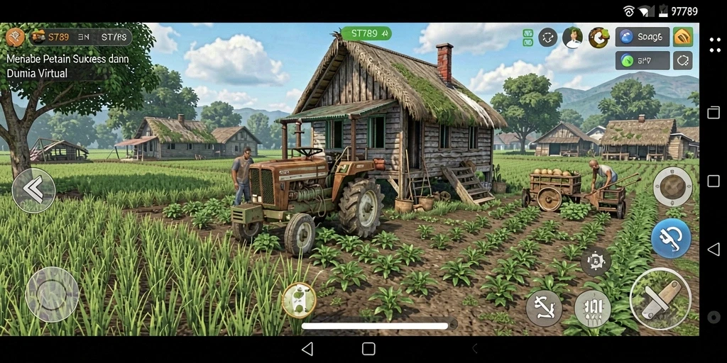 Tampilan gameplay ST789 yang menarik saat bertani.