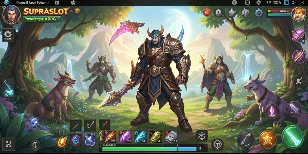 Screenshot gameplay ARPG SUPRASLOT menampilkan aksi seru dan tantangan.