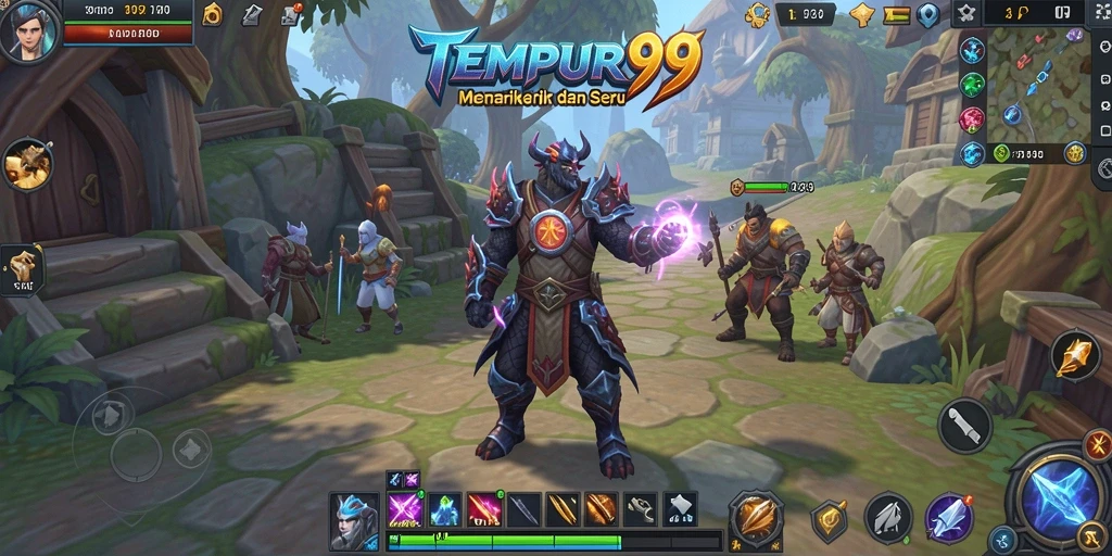 Gameplay mendalam dalam TEMPUR99 yang penuh petualangan MMORPG.