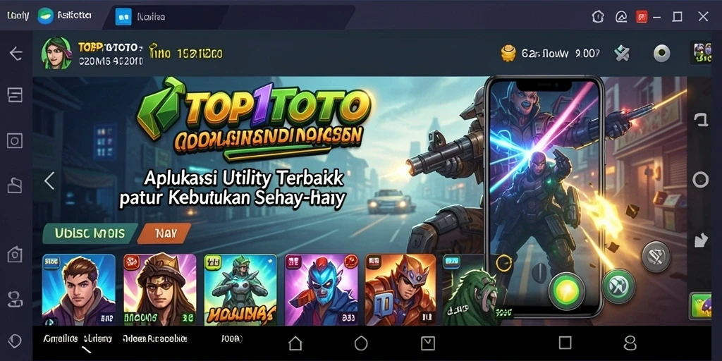 Screenshot utama TOP1TOTO yang menampilkan fitur-fitur Utility.