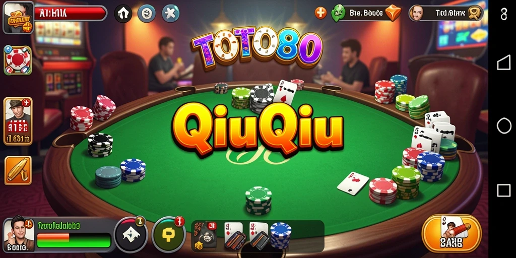 Screenshot gameplay TOTO80 yang mengasyikkan dalam permainan QiuQiu.